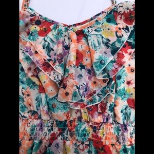 American Rag Ruffle Multicolor Dress Xs